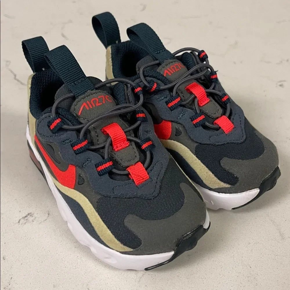 Nike Air Max 270 RT (TD) CD2654-015 Size 4C Iron Grey / Bright Crimson